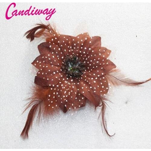 Brown Fashion Style Hairclip Girls Kids Hairpins Hair wear Flower Wedding For Women Hair Accessories Headband Decoration
