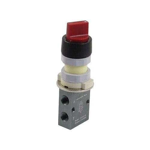 Free Shipping 1/8" PT Thread Three Way Two Position Selector Button Mechanical Valve S3HS-06