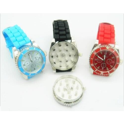 Metal Wrist Watch Herb Spice Cigar Tobacco Grinder Smoking Pipe Hand Crusher Watch Style Gift Smoke Filter Tobacco Pipes