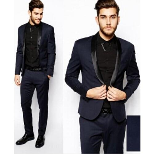 Custom Made To Measure Mens Bespoke Suit, Bespoke Classic Black Men Suits, Tailored Wedding/Business Suits (jacket+pants+tie)