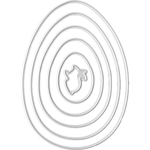 Carbon Steel Easter Eggs Rabbit Cutting Dies Set Embossing Stencil Templates Mold Paper DIY Art Craft Scrapbook Book Card Decor