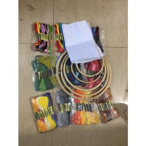 50PCS THREADS Home Handcraft Cross Stitch Tool Kit Embroidery Starter Kit Embroidery Tools Embroidery Needle Embroidery Kit