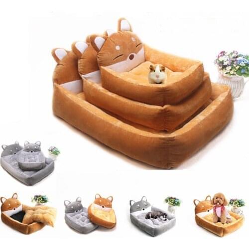 New Lovely Cartoon Dog Bed Four Seasons Warm Teddy Golden Retriever Small Medium Sized Pet Kennel Dog Mat Cat bed