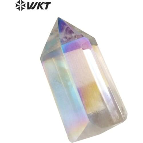 WT-G163 Wholesale 5pcs Natural Angel Point Stone for Jewelry making Angel opal crystal quartz point charm stone in random shape