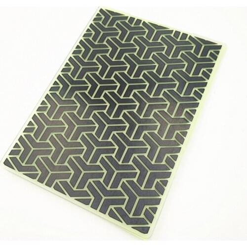 10.5x14.5cm Angle iron Embossing folders Plastic bump Scrapbooking DIY Template Fondant indentation Cake Photo Album Card Make