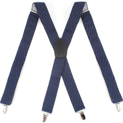 Newline Style Suspender Men Classic Pants Strap Y Back Casual Retro Trouser Braces 4 Clips Elastic Male Suspender Belt 3.5*120cm