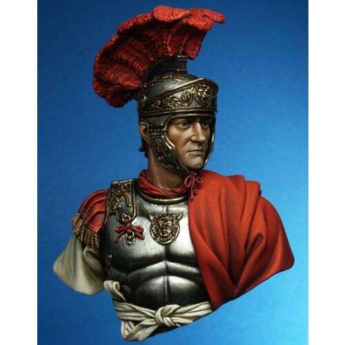 Assembly Unpainted Scale 1/10 Roman Knight ancient bust 1/10 figure Historical Resin Model