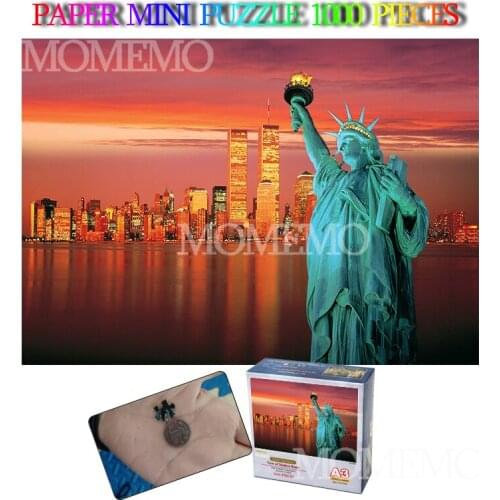 Statue of Liberty USA Mini Jigsaw Puzzle 1000 Pieces Paper Puzzle Adults World Famous Landscape Puzzles Toys Kids Teens Gifts