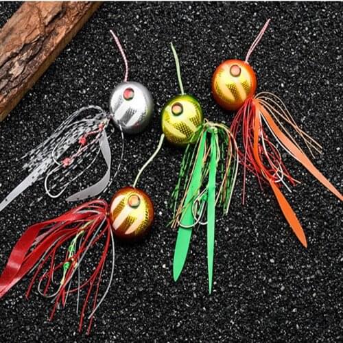 120g/150g/180g/200g Tenya Glow Lumious Kabura Pesca Slider Snapper/Sea Bream Jig Head With Skirt Jigging Lure