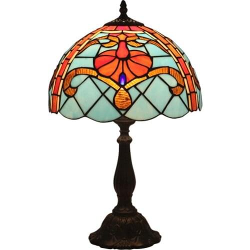 Tiffany Exotic Hotel Villa Living Room Dining Room Bedroom Bedside Creative Mediterranean Table Lamp E27