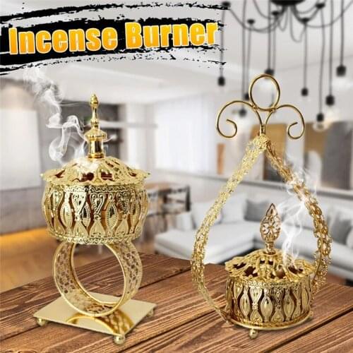 Nordic Golden Metal Incense Burner Home Bar Decorative Censer Festival Aroma Stove Adornment
