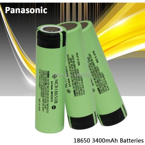 100% New Panasonic Original NCR18650B 3.7 v 3400 mah 18650 Lithium Rechargeable Battery Flashlight batteries