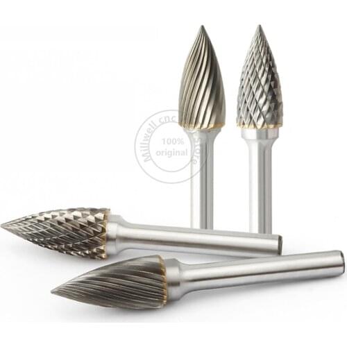1PCS-free shipping solid carbide tungsten steel milling cutter,6mm shank G type Metal electric grinding head,Polishing tool