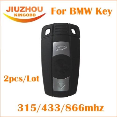 2pcs/Lot 315/866mhz Replacement 3 BNT Remote Smart Uncut Blade Key with electric transponder Chips For BMW 3 SERIES 5 SERIES