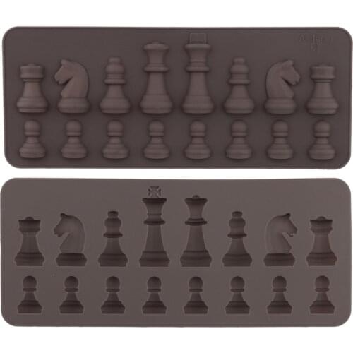 3D International Chess Shape Silicone Mold Baking Tray No-sticky Silicone Chocolate Baking Tools Cake Molds Jelly Candy Molds