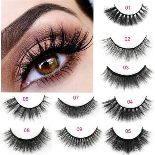 5 Pairs 3D Mink False Eyelashes Wispy Cross Long Thick Soft Handmade Full Strip Eye Lashes Extension Makeup Tools