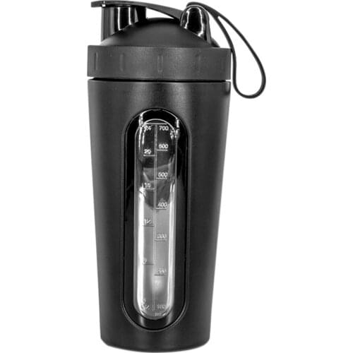 700ml Protein Powder Shake Bottle Sports Water Bottle with Mixer Stainless Steel Hydration Drinking Kettle Fitness Water Jug