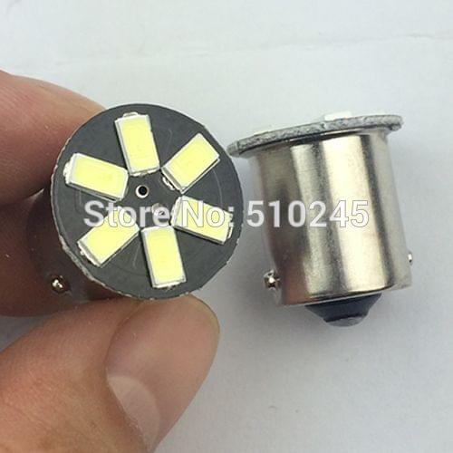 100X Car led lamp S25 P21W BA15S 1157 bay15d P21/5W 6smd 1156 6 LED SMD 5630 5730 turn signal lights free shipping