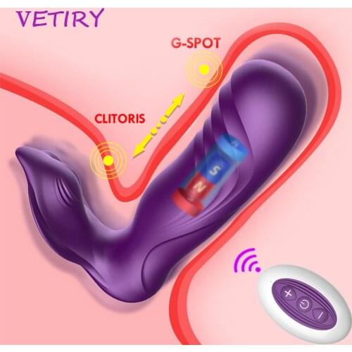 Wireless Remote Telescopic Dildo Vibrator Anal Plug Vibrator Prostate Massager Vagina Stimulator Butt Plug Sex Toy For Woman Men