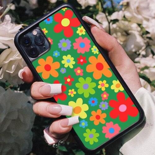 Bloom Flower Phone Case PC+TPU for IPhone 12 11 Pro Xs X Xr 7 8 Plus Max Se 2020 for Samsung Galaxy S10 S20 S21 S30