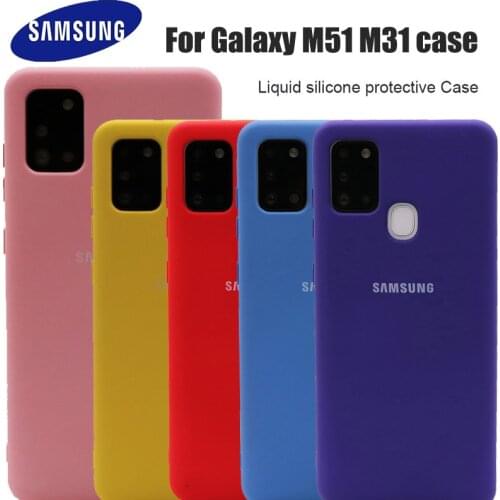 Samsung M51 M31 Case Origianl Housing Silky Silicone Cover Soft-Touch Back Protective Shell For Galaxy m31 m51