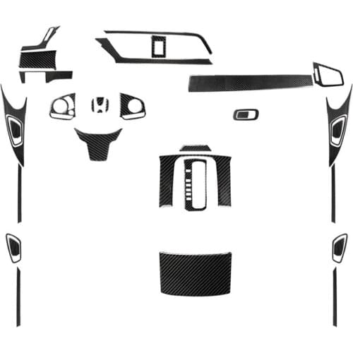 For Honda Civic 10th Sedan 2016 2017 2018 2019 Carbon Fiber Steering Wheel Gear Outlet Headlight Door Handle Car Accessories