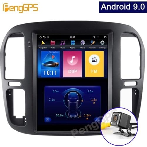 For Toyota LC100 for Lexus LX470 Android 1998-2002 Car Radio Stereo GPS Navigation Audio DVD Receiver Vertical Headunit PX6 DSP