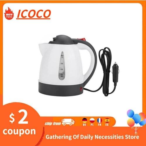 1000ml 12V-24V Electric Kettle Insulation Anti-Scald Teakettle Car Travel Coffee Pot Tea Heater Boiling Water Kitchen Tool