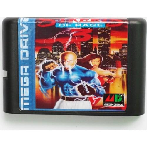 Streets Of Rage 3 Game Cartridge Newest 16 bit Game Card For Sega Mega Drive / Genesis System