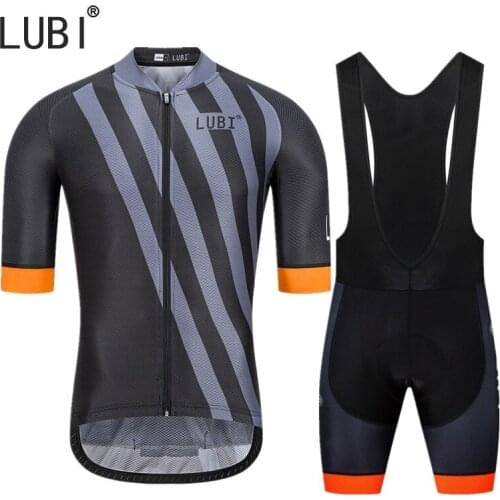 LUBI Cycling Jersey Bib Kits 2021 Pro Team Men Set Racing Bicycle Clothing Suit Breathable Mountain Bike Clothes Sportwears