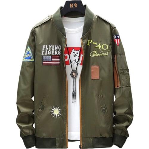 2020 Spring New Bomber Jacket Men Fashion Coats Men Printed Pattern Pilot Bomber Jacket Mens Baseball Jacket Tops Male Plus Size