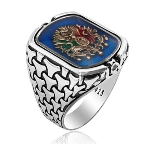 925 Silver Ottoman Resurrection Kayi Ring Rings Man Rings