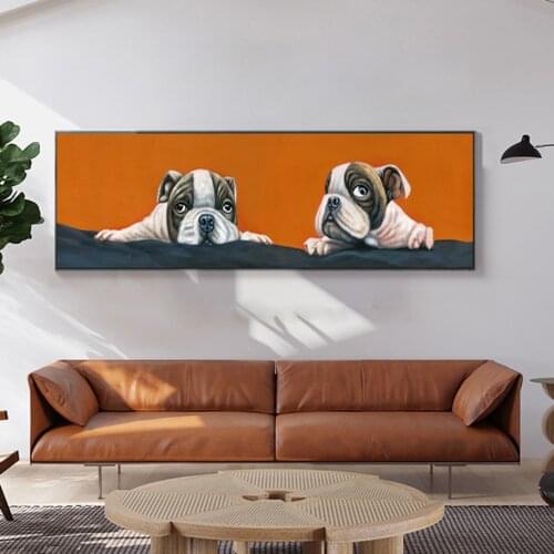 Funny Animal Wall Paintings Dog Birds Poster Cute Art Prints Modern Living Room Bedroom Bedside Cartoon Pictures Home Decoration