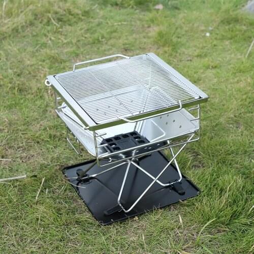 New grill outdoor stainless steel portable folding camping barbecue home bbq barbecue appliances