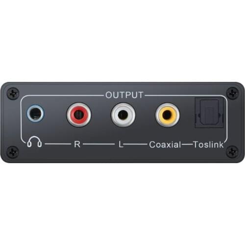 Optical Coaxial Switch RCA 3.5mm Jack Digital to Analog Audio Adapter Converter B85B
