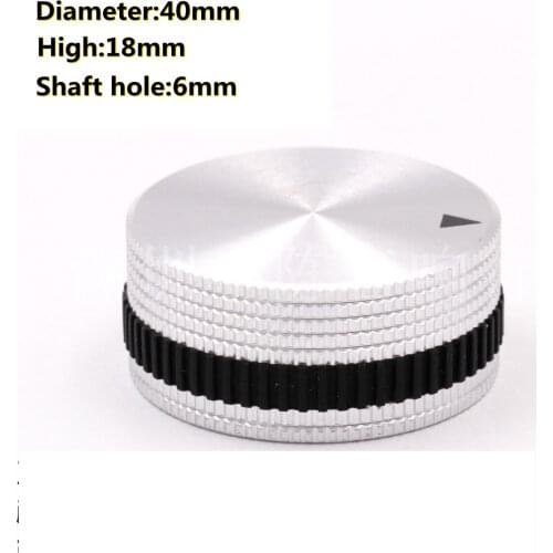 Solid aluminum knob CD player turntable pre-amplifier amplifier volume potentiometer knob hat screw 40x18mm