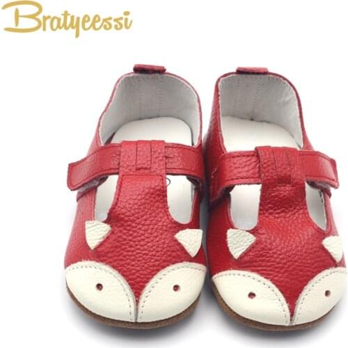 Fox Baby Girl Shoes Genuine Leather Baby Moccasins Anti Slip Cartoon Infant Girls Toddler Shoes 7 Colors