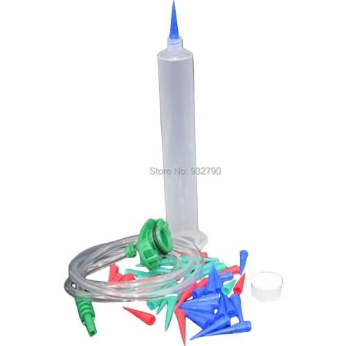 55cc Sealants Silicones Solder Pastes Dispensing Syringe + Syringe Barrel Adapter + 300pcs 18G 22G 25G Tapered Dispensing Tips