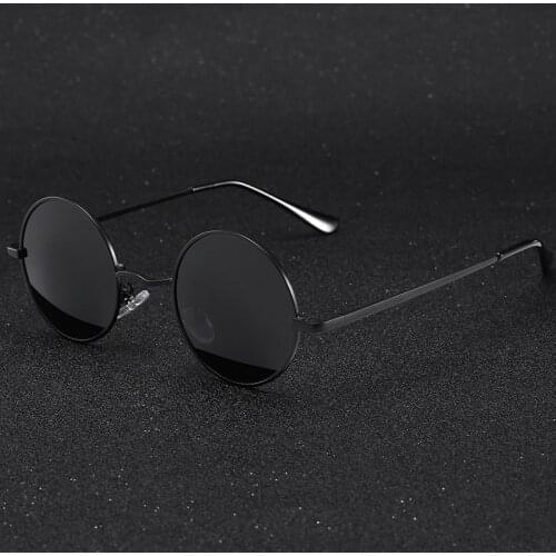 Brand Designer Round Polarized Sunglasses Men Women Retro Sun Glasses Male Female Metal Frame Eyewear Driving UV400