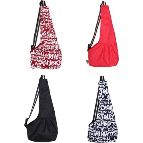 Pet Messenger Bag Carrier for Small and Medium Pets Hand Free Sling Adjustable Strap Tote Bag Breathable Shoulder Bag Front Dog