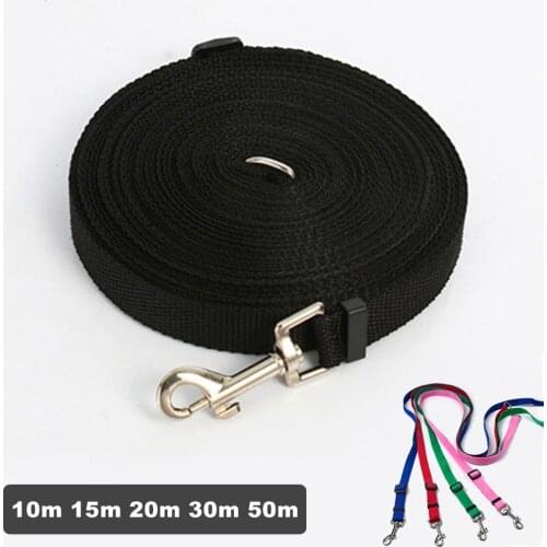 Extra Long Dog Leash 10m 15m 20m 30m 50m Adjustable Nylon Pet Leash Outdoor Tracking Rope for Training Medium Large Dogs Leads