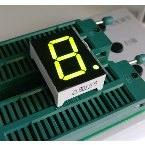 10pcs 7 segment Common Anode 1 Bit digital Tube 0.8in. yellow green LED Display 7 segmentos LED Digital tube 10P