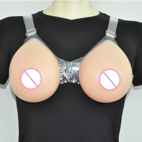 1400g/pair Cup E Fake Breast Forms Lifelike Silicone Boobs For Older Women Chest Atrophy Small Chest Shemale Crossdresser Props