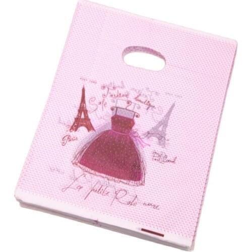 2021 New Design Wholesale 100pcs/lot 20*25cm Luxury Fashion European Eiffel Tower Gift Bag With Fashion Boutique Skirt Packaging