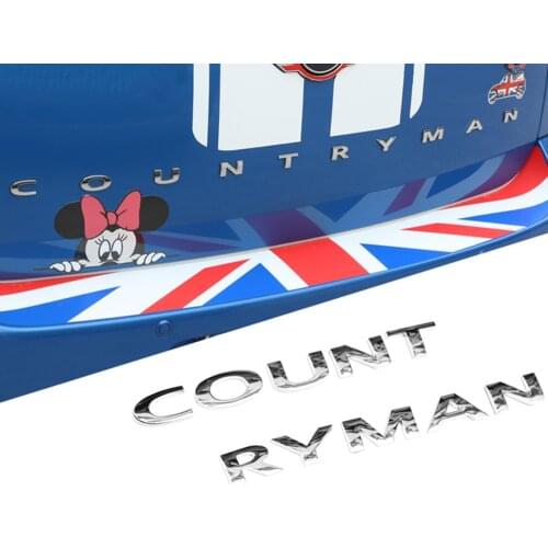 3D Letters Sticker Car Tail Metal And Emblem Rear Trunk For MINI Cooper Countryman R60 F60 Car Styling Accessories