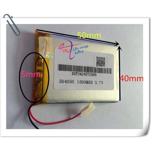5xpcs 3.7V 1500mAh 504050 Lithium Polymer LiPo Rechargeable Battery For Mp3 MP4 MP5 DVD PAD mobile bluetooth tablet pc