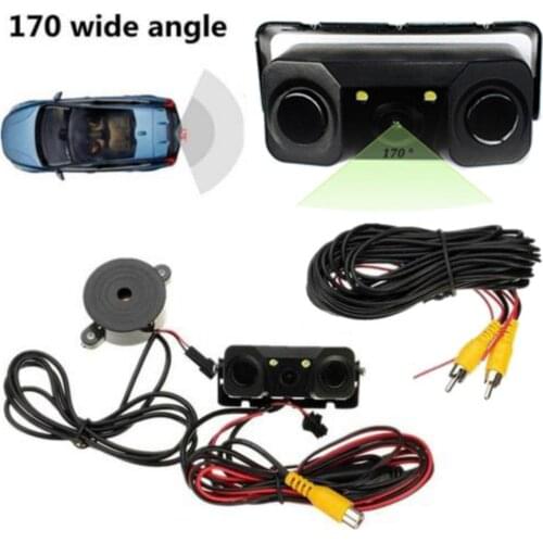 Car Visual Reversing Rear View Camera High Definition Rearview Mirror Vehicle Camera With Backup Radar Parking Sensor