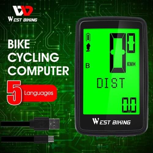 WEST BIKING Bicycle Computer Cycling Wireless Code Meter Speed Tester Bike Speedometer Bicycle Counter Bike Accessories Ciclismo