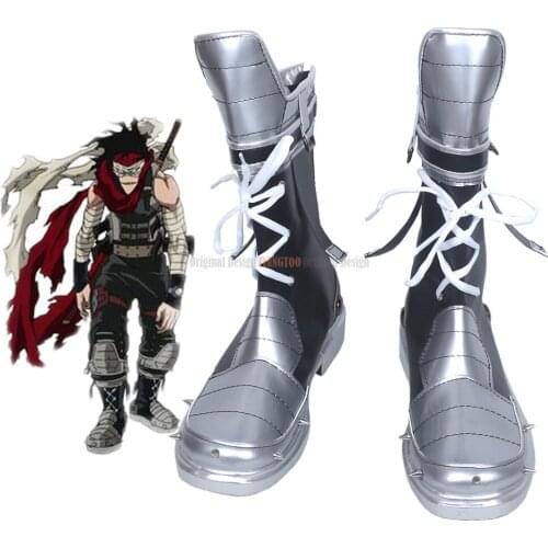 Killer Stain Chizome Akaguro Cosplay Boots My Hero Academia Cosplay Silver Shoes Boku no Hero Academia Hero Cosplay Custom Made