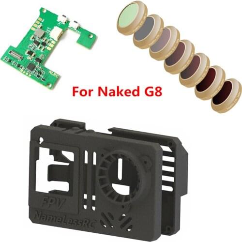NameLessRC Naked Gopro Hero8 Case with Star BEC Module Lens Filter MCUV CPL ND4 ND8 ND16 ND32 ND64 for FPV Cinewhoop Drones